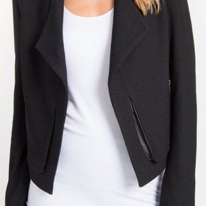 Black Lyssé Jacket with leather detail